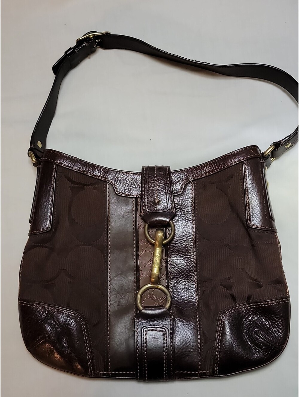 Coach handbag Brown Fabric- Vintage
